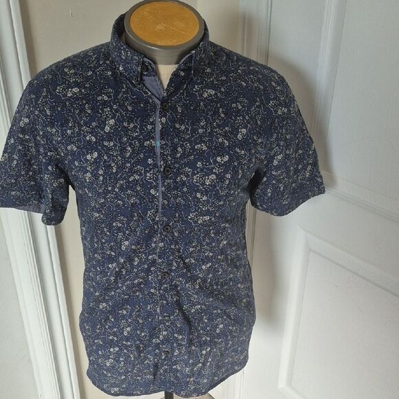 Buffalo David Bitton Navy Floral Button Down Shirt - Picture 7 of 16